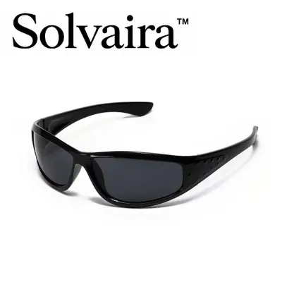 Produktbild von Solvaira™ Futuristische Sonnenbrille Schwarz, UV400 Schutz, stylische Sommerbrille für Damen & Herren