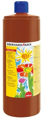 Produktbild von Schulmalfarbe Efacolor Tempera 1000ml Flasche venezianischrot Packung mit 6 Stück