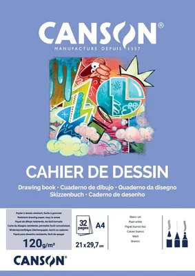 Produktbild von CANSON Zeichenblock blanko 120 g/qm DIN A4 16 Blatt