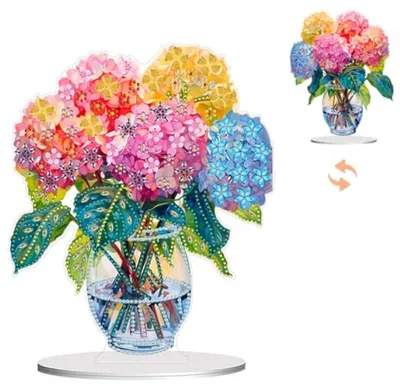 Produktbild von PromoHome® DIY Diamantgemälde – Stehende Katze Vasen Deko-Set mit Farbigen Kristallen