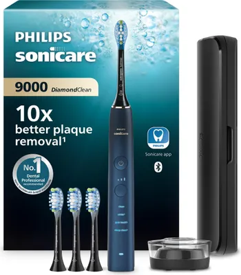 Immagine prodotto di Philips Sonicare DiamondClean serie 9000 - spazzolino sonico, denti più puliti e igiene orale con 4x testine C3 Premium Plaque Defence, Aquamarine (modello HX9911/89)