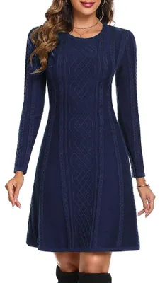 Productafbeelding van Damesjurk met lange mouwen en een slim-fit model