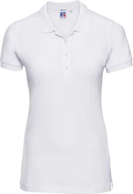 Produktbild von Russell Damen Stretch Polo-Shirt, Kurzarm BC3256 (L) (Weiß)