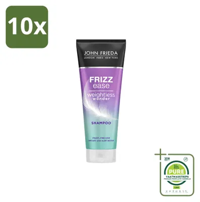 Produktbild von 10 x John Frieda Frizz Ease Weightless Wonder Shampoo - 250 ml - Großpackung - 10 Stücke