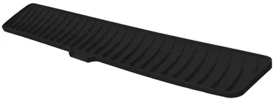 Produktbild von Schmale Abtropfmatte, Silikon-Wasserhahnmatte, Spülbecken-Trockenmatte, Abflussschutzmatte, Geschirrabtropfmatte für Küche und Bad (Schwarz, 60 cm)