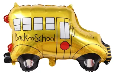 Produktbild von Folienballon Fahrzeug Schulbus Back to School 62,5x47 cm, Einschulung Party Deko