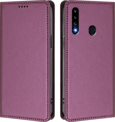 Obrázek produktu pro Kožené pouzdro pro Samsung Galaxy A20S, magnetické flipové pouzdro zPolyuretankůže se stojánkem Fialová