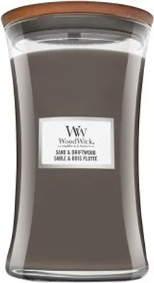 Image de WoodWick Bougie parfumée Sand & Driftwood avec mèche en bois 609,5 g