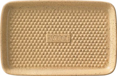 Produktbild von Römertopf Plancha mit Grillnoppen, rechteckig, 038 06, aus Ton, außen schwarz hochglänzend, innen transparent-natur glasiert, für Gemüse, Fisch, Meeresfrüchte, Früchte, Kuchen und Muffins, für optimale Grillnutzung und fettarmen Genuss