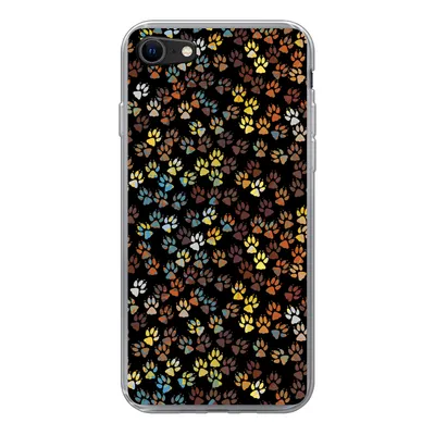 Produktbild von MuchoWow® Handyhülle Schutzhülle Hülle für iPhone SE 2022 Muster - Hunde - Pfoten - Jungen - Mädchen - Kinder - Kinder Silikon Softcase Handy Hülle - Schutzhülle