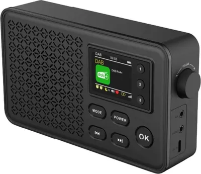 Produktbild von DENVER DAB-57 Kompaktes wiederaufladbares DAB+ Radio mit Akku, Bluetooth, Farbdisplay, Equalizer & Weckfunktion
