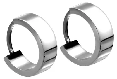 Produktbild von Titan Ohrclicker Creolen Silber Breite: 4,5mm
