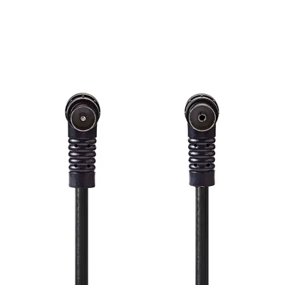 Obrázok produktu pre Koaxiálny kábel Nedis - IEC (koaxiálny) samec - IEC (koaxiálny) samica - poniklovaný - 120 dB - 75 Ohm - 4-násobne tienený - 3,00 m - okrúhly - PVC - čierny - štítok