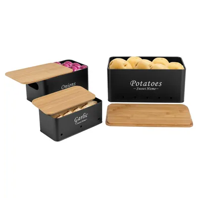 Obrázek produktu pro sada 3 kusů kontejnerů úložný box černý