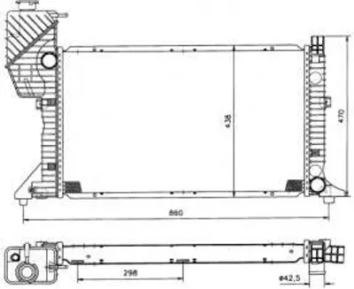 Produktbild von NRF Kühler, Motorkühlung  50558