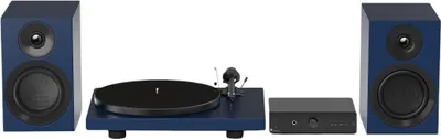 Zdjęcie produktu dla Pro-Ject Colourful Audio System E Satin Steel Blue Gramofon kit