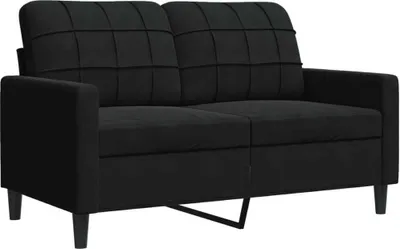 Zdjęcie produktu dla vidaXL 2-osobowa sofa czarna 120 cm aksamitna