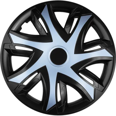 Produktbild von NRM Radkappen N-Power BICOLOR, Blau/Schwarz 15" Zoll. (4 x Universal Radzierblenden/Radkappen)