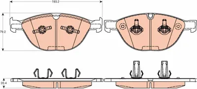 Produktbild von TRW Bremsbeläge Satz Vorne für BMW 5 Limousine (E60) GDB2026