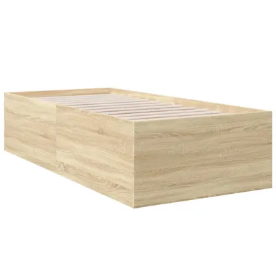 Immagine prodotto di vidaXL Struttura per letto in rovere Sonoma 90x200 cm Materiale a base di legno