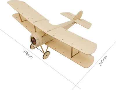 Obrázek produktu pro DWH K06 Sopwith Pup RC letadlo Balsa Wood Aircraft 378mm Wingspan Outdoor Flight Toys for Kids Boys DIY Assembly Model KIT Version