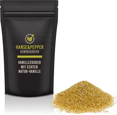 Produktbild von 1kg Vanillezucker mit Naturvanille Vanillegewürz Spitzenqualität ohne Zusätze - Gourmet Serie
