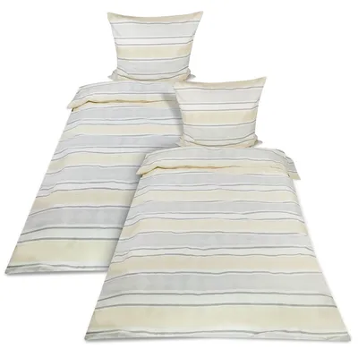 Produktbild von Beautissu 4tlg Biber Bettwäsche Viola Beige