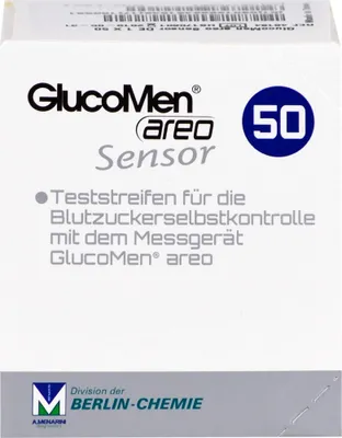 Produktbild von GlucoMen areo senzorové testovací proužky, 50 testovacích proužků