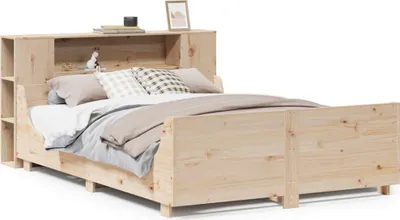 Produktbild von vidaXL Massivholzbett ohne Matratze 135x190 cm Kiefernholz