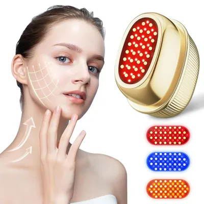 Produktbild von EMS Gesichtsmassagegerät mit Phototherapie, Collagen Booster Beauty Gerät, Microcurrent Lifting Tool, 3 Modi, 28-Punkt Kopf, USB wiederaufladbar