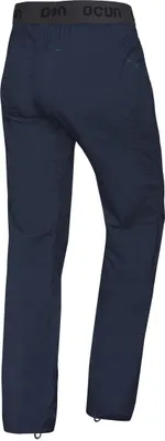 Dunkelblaue MÁNIA ECO Kletterhose von Ocun; Ansicht von hinten; mit elastischem Bund.