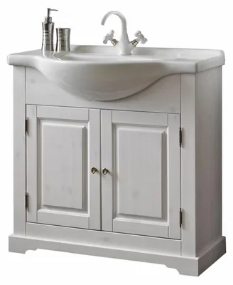 Image de Ensemble meuble vasque de salle de bain - Bois - 85 cm - Sophie