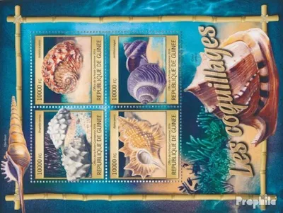 Produktbild von Briefmarken Guinea 2016 Mi 11781-11784 Kleinbogen (kompl. Ausgabe) postfrisch Muscheln