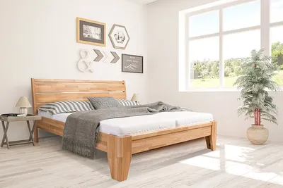 Produktbild von Doppelbett Lavana Buche Massiv 180x200 cm