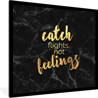 Produktbild von MuchoWow® Gerahmtes Poster Zitat - Reisen - Marmor 40x40 cm - Poster mit Schwarzem Bilderrahmen Wandposter Rahmen Foto Bilder - Mit Rahmen - Wanddekoration Schlafzimmer