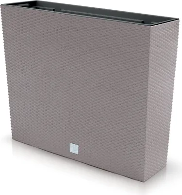 A rectangular planter box with a textured surface.