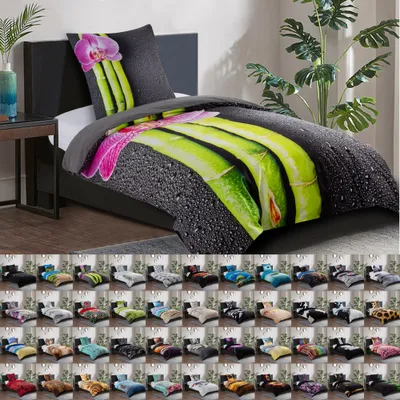 Produktbild von SANILO® Posteľná bielizeň 135x200 cm, 100% najjemnejšia bavlna, 2-dielna, obliečka na prikrývku, obliečka na vankúš 80x80 cm - Ázia