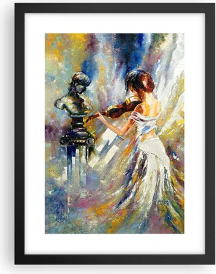 Produktbild von Gerahmtes Poster - Schwarzer Rahmen - Stück Frau Künstler - 30x40 cm - Wand Bild - Wanddeko - Wandbilder - Kunstposter - Wandposter - Bilderrahmen - Bilder - Kunstdruck - P2BPA30x40-5146