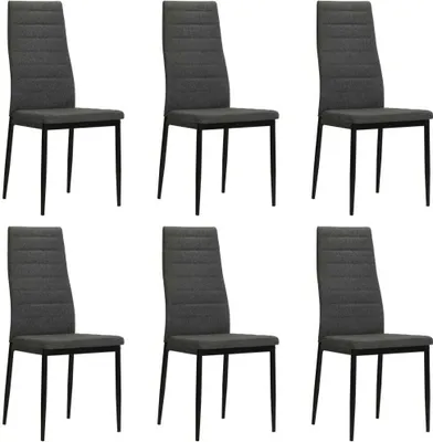Produktbild von Esszimmerstühle 6 Stk. Dunkelgrau Stoff