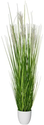 Produktbild von Kunstpflanze, Pampasgras, 120 cm, in weißem Topf