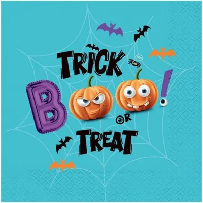 Produktbild von HALLOWEEN Boo! Kürbis Servietten 33x33cm 20St.