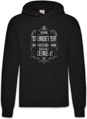 Produktbild von Urban Backwoods Ich Bin Steinsetzer, Herren Hoodie, Farbe: Schwarz, Größe: 4XL