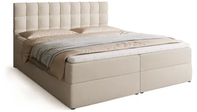 Produktbild von BroMARKT Boxspringbett DETROIT mit 2 Bettkasten, Bonell-Matratze, Polsterbett, Bett (Beige, Cosmic 10, 180 x 200 cm)