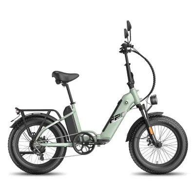 Image de Vélo pliable 20 pouces Fatbike E-Bike 48V 13,4Ah*2 batterie 65N.m moteur, capacité de charge 150kg, autonomie 170KM E-Bike vélos pliables  Frein hydraulique Vert