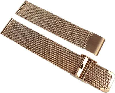 Produktbild von Minott Uhrenarmband Milanaise Edelstahl rosegoldfarben Edelstahlband , Stegbreite:24mm