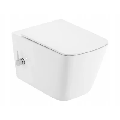 Produktbild von VBChome Hänge-WC mit Bidetfunktion Spülrandloses Weiß Keramiktoilette mit Wirbelspülung WC-Sitz Absenkautomatik Rimless SoftClose-Funktion 35×51×34 cm