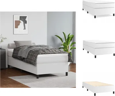 Immagine prodotto di vidaXL Letto a molle bianche 90x190 cm in Pelle finta - Letti & strutture letto