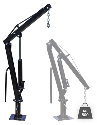 Ladekran 500 kg, 360° drehbar, massiver Standfuß, Bodenmontage