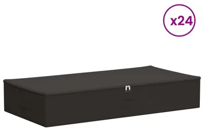 Image de Boîte de rangement 24 pcs Anthracite 100 x 50 x 18 cm