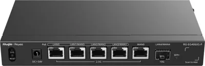 Image de Routeur Reyee Cloud 5× RJ45 2.5G, 4× PoE, 1× SFP+ 10 Gigabit Gris